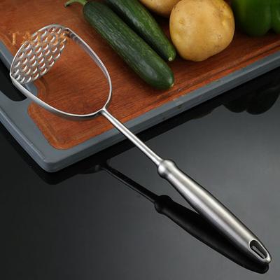 304 Stainless Steel Potato Masher Long Handle Food Grade Multifunctional Manual Carrot Vegetable Food Mashing Tool Kitchen Gadgets