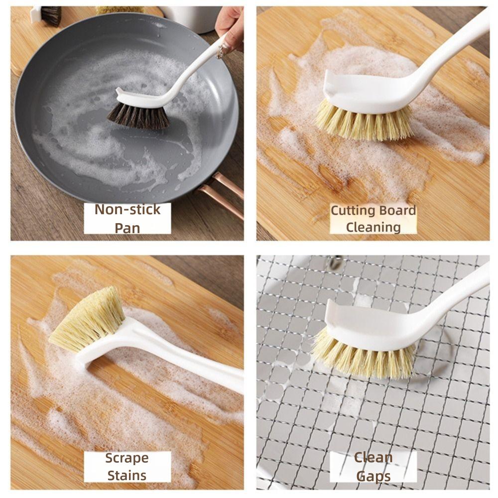 Long Handle Kitchen Brush Oil-proof Utensils Cleaning Brush  Pots Pans Utensils Cleaning
