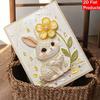 DIY Frameless Pearl Painting Kit Cute Bunny Flower 3D Shiny Bead Art Canvas Relaxing Creative Craft for Home Wall Decor Gift