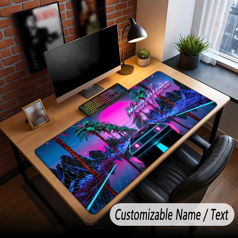Fantasy Adventure Theme Custom Mouse Pad Personalized With Name Text Customized Desk Mat For Office Home Decor