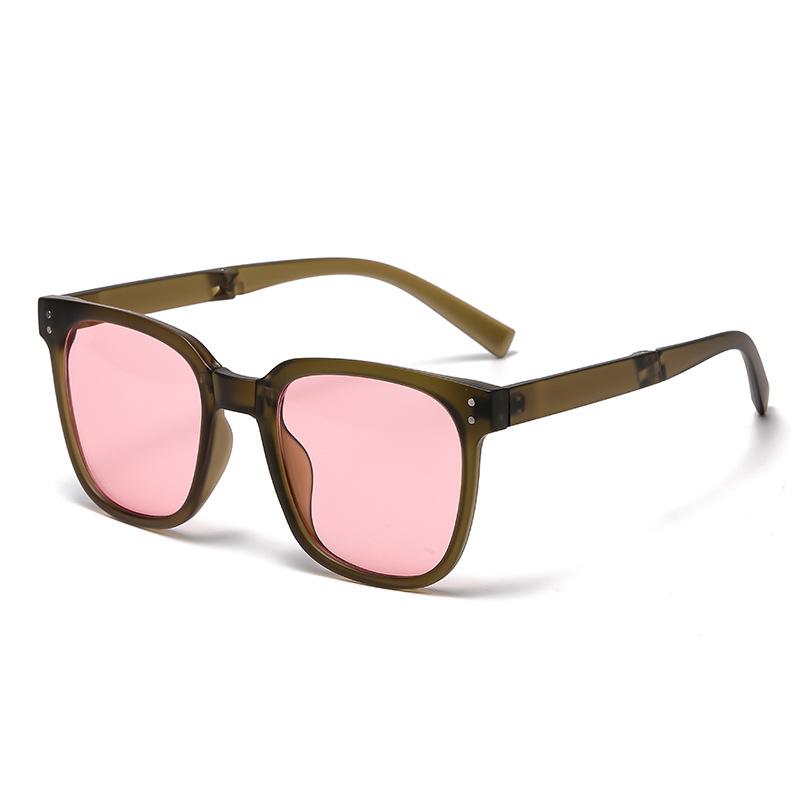 Sunglasses folding UV protection square face round face men's and women's sunglasses sunglasses folding selling points