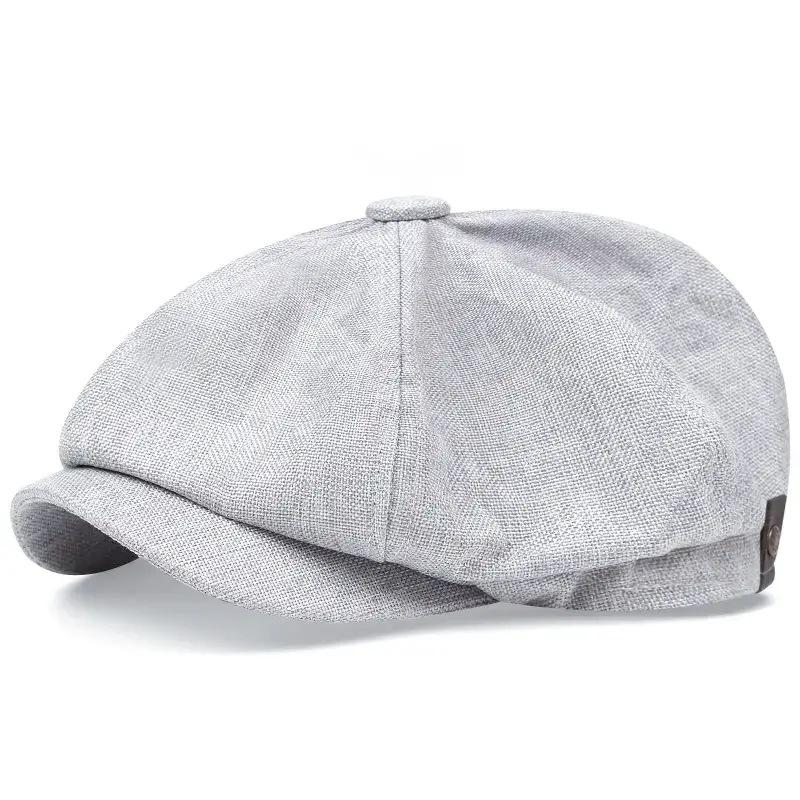 Beret & Octagon Cap For Men Women, Newsboy Painter Hat British Vintage Style, Unisex Retro Flat Cap
