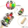 Getrays 2pcs Hand Bell Music Bell Wooden Baby Rainbow Bell Christmas Hand Jingle Bell Musical Instrument Baby Percussion Instrument Lesson Play