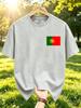 Portugal Flag Print Tshirt Unisexs Cotton Crewneck T Shirts Summer Oversized Sportswears Y2k Casual Running Short Sleeve