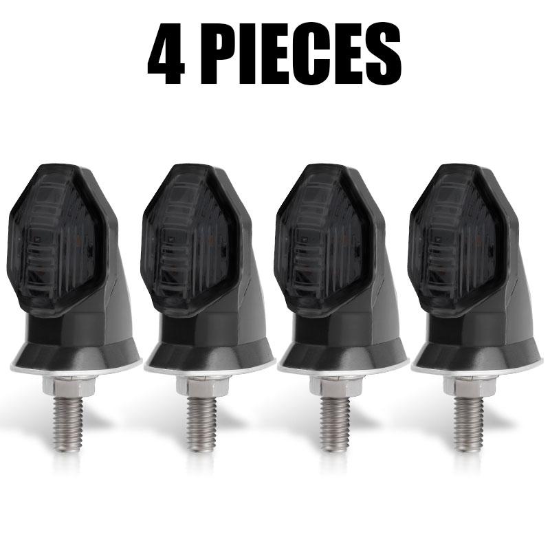 8mm 12V Universal Mini Motorcycle led Turn Signal Indicator Light Turning Amber Flasher Arrow led Lamp Bulb for Honda for Suzuki