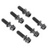 6Pcs Bike Screws Bolts Set Mountain Bicycle Handlebar Stem Ti Alloy with Washer M5x18mm Black
