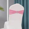 Chair Sashes Bows Wedding Lycra Chair Spandex Bands Stretch With Buckle For Chair Covers Decoration Party Dinner Banquet