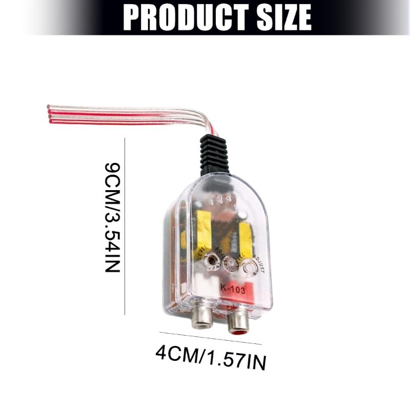 Upgrades Auto Sound Line Out Converter High To Low Level Adapter with Output For Amplifier & Subwoofer Installation