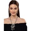 Latest Stylish Design Fancy Traditional Oxidised Silver Necklace Jewellery Set for Women