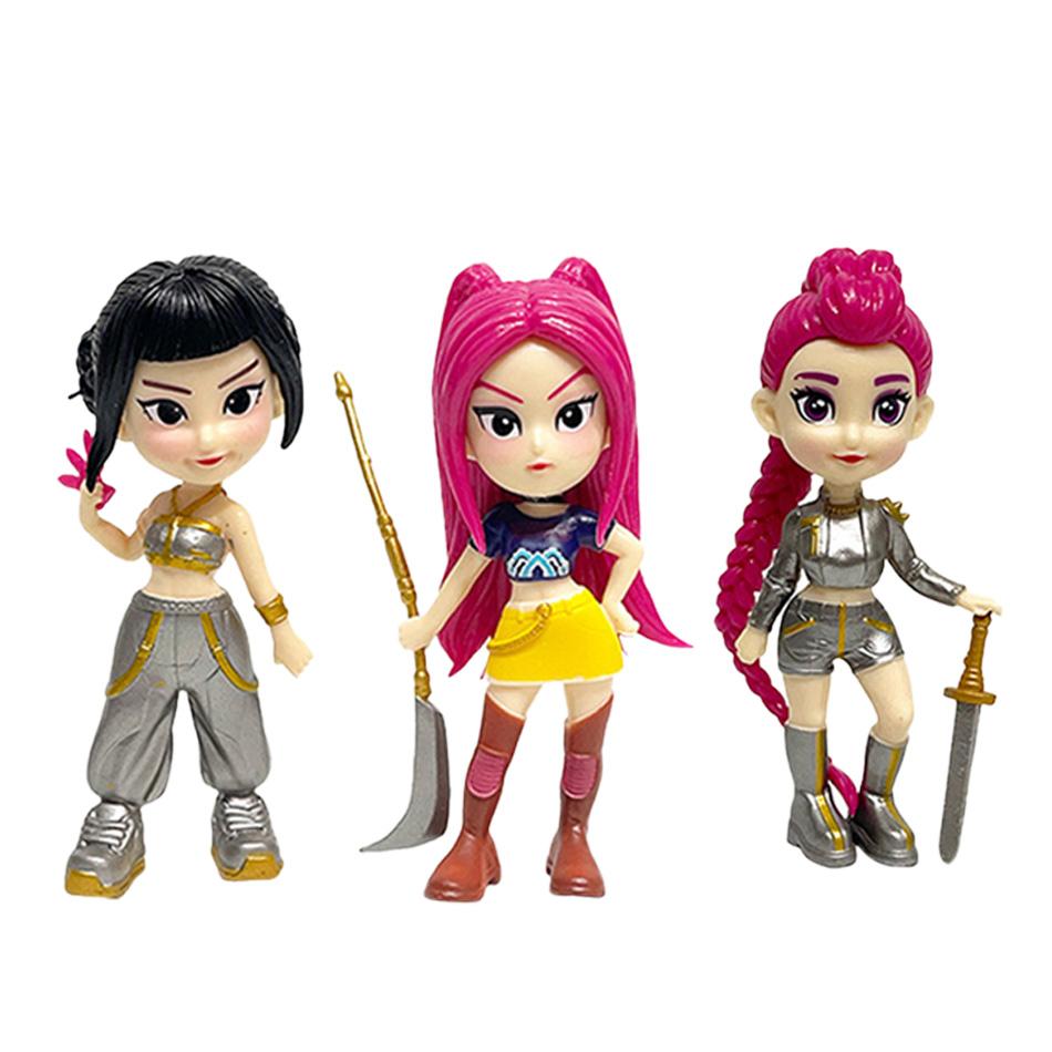 Kpop Devil Hunter Anime Figures PVC Model Table Cute Girl Action Figures Toys for Gift Collect Figure Doll Kids Christmas Gifts