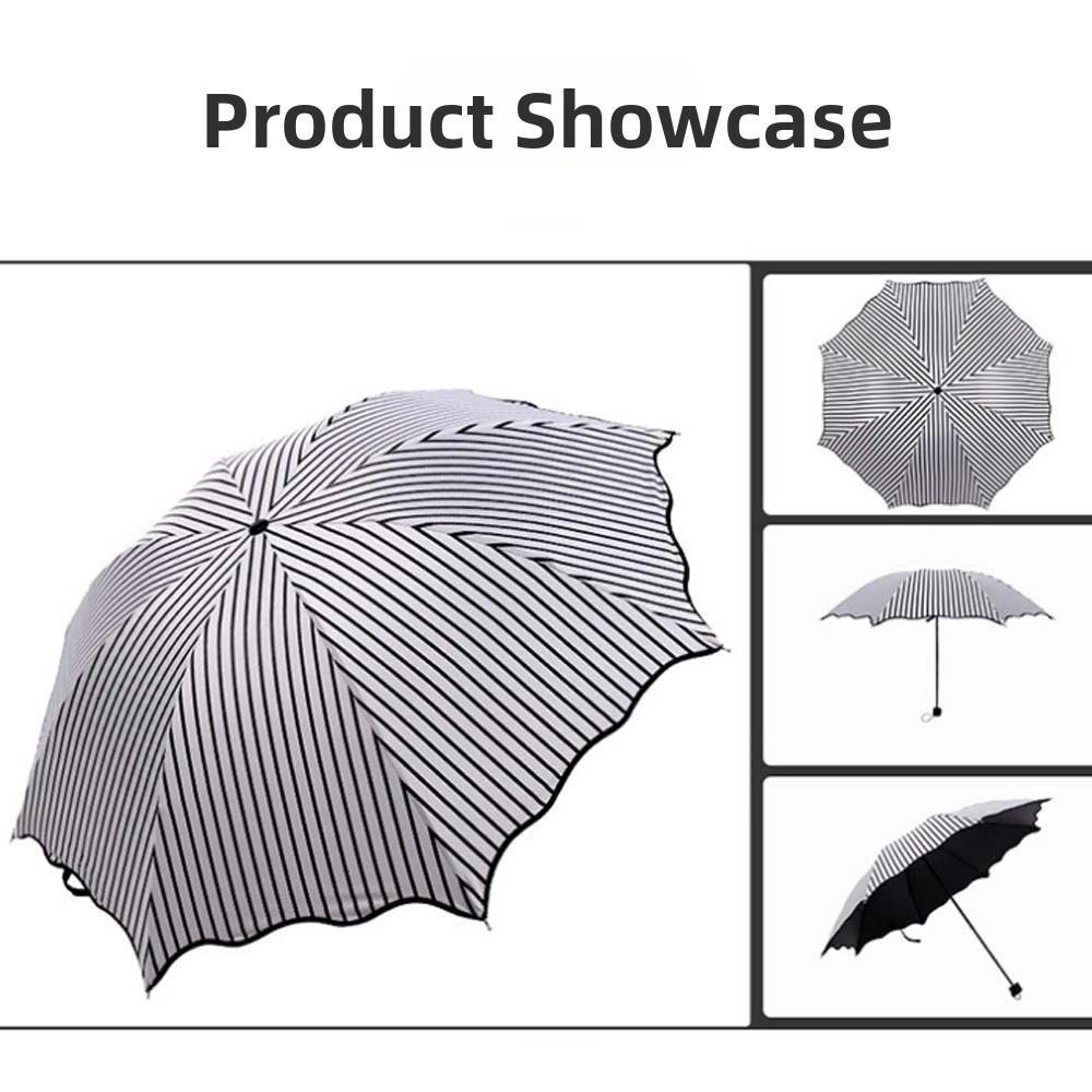 Flower Shaped Design Dual-use Folding Umbrella Lightweight anti-UV Protection Brolly  Outdoor