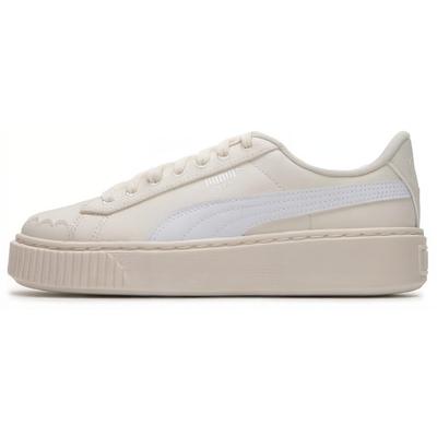 Basket Platform Canvas V2 Schlicht Bequem Atmungsaktiv Low Top Sneakers Damen-Sneakers Weiß 399699-02