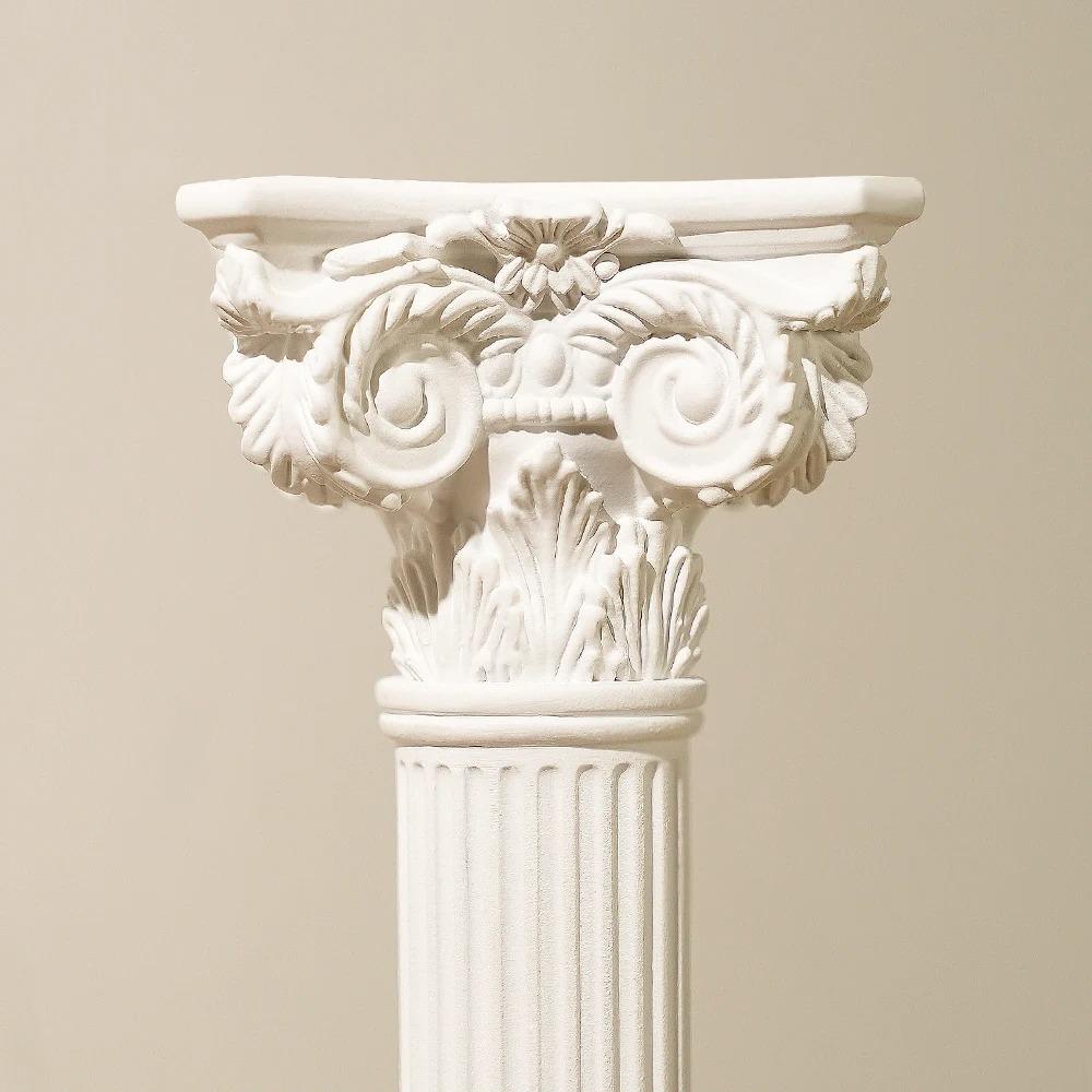 Roman Pillar Greek Temple Ruins Ornaments Classic Column Architectural Statue Sculpture for Wedding Table Home Garden Decor