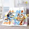 Bluey 14 Customize Text Blanket Lightweight Customizable Blanket Warmthful Decor Perfect for Office Chair Bedding Home Decor Bed