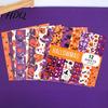 Classic Halloween Elements Stickers 12 Sheets Scrapbook Paper Set 6x6in Double-Sided Craft