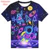 3D Print Dinosaur Car T-Shirt For Men Colorful Planet Pattern Tees Summer Street Casual Short Sleeve Tops Loose O-Neck T Shirts