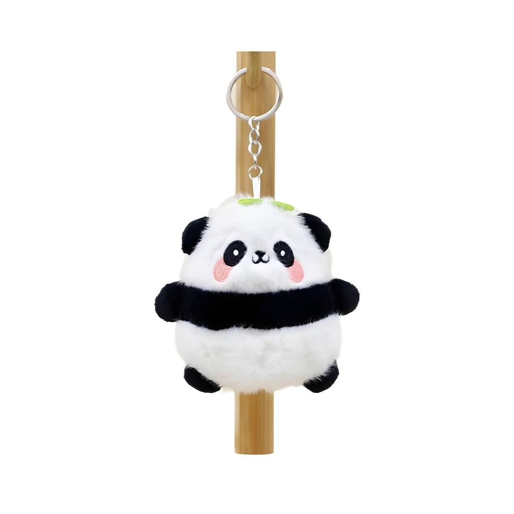 Cute Cartoon Panda Plush Keychain Soft Accessory For Bags And Keyrings With Charm