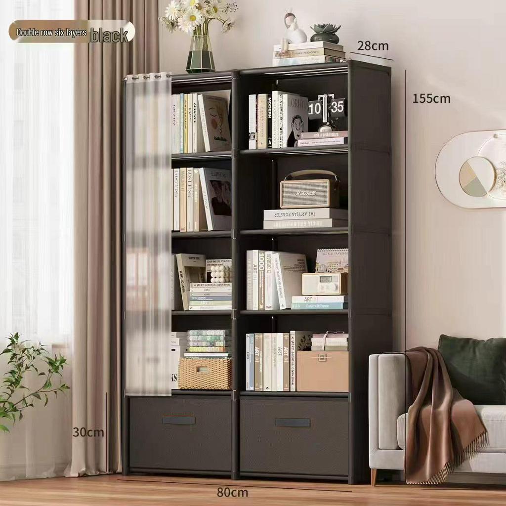 Simple Multi-layer Floor-standing Bookshelf: Narrow Corner Storage Rack for Living Room
