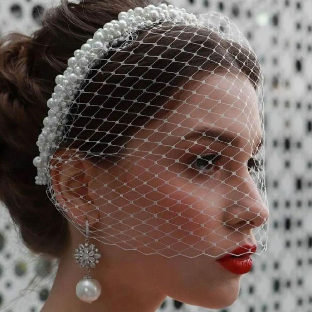 Rhinestone Bride Veils French Style Bridal Headwear Fashion Women's Headpieces Wedding Ceremony