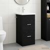 Bathroom Cabinet with Sink Black Oak