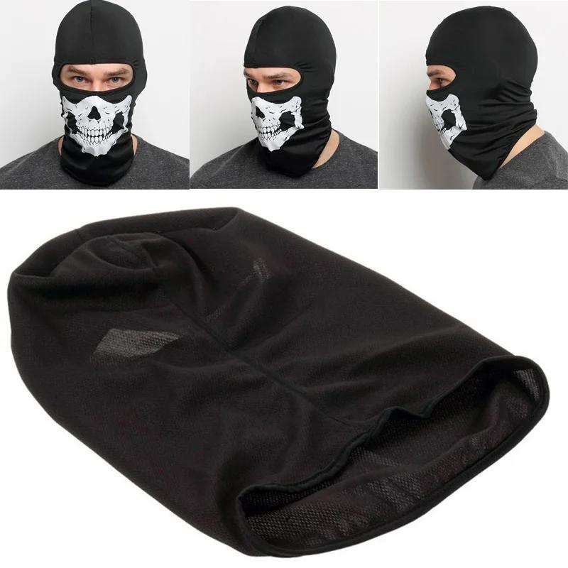 Multifunctional Skeleton Ghost Skull Motorcycle Face Mask Bandana Halloween Polyester Winter Caps Keep Warm Mask Bike for Adult