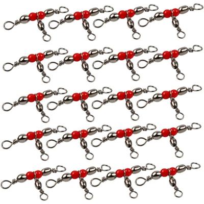 10/20/50Pcs Fishing Swivels Connector Fishing Swivels Tackle Fishing Rolling Swivels Fishing Triple Swivels Fishing Accessories