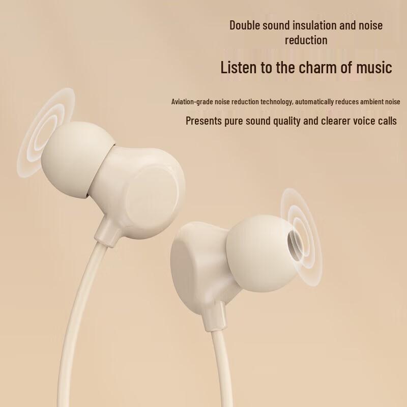 Q5 Type-C In-Ear Wired Headphones: Comfortable for Long Wear, Side-Sleeping, No Ear Pressure, In-line Control with Mic.