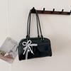 Pu Ladies Shoulder Bag With Pearl Bow Knot For Daily Use