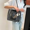 Plaid handbag new fashion casual simple tote bag large capacity shoulder armpit bag women's bag