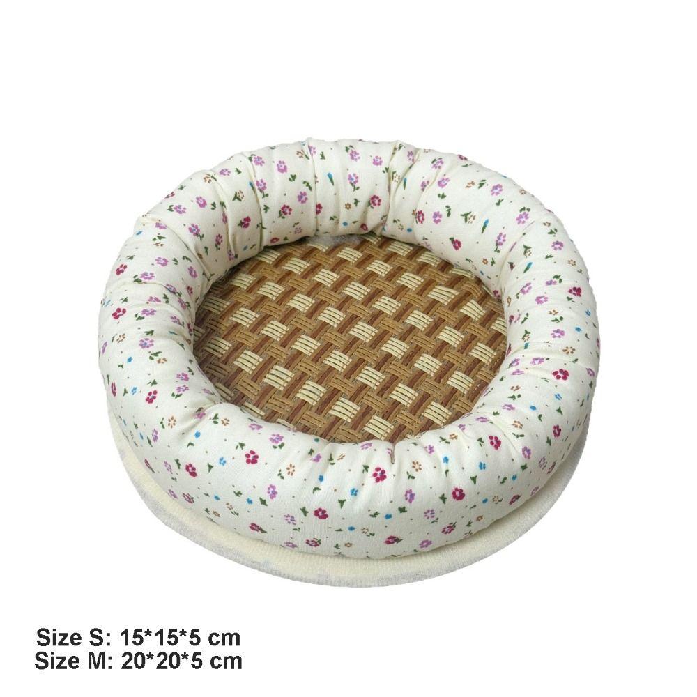 Heat-dissipating Hamster Cooling Bed Rattan Mat Hamster Sleeping Pad  All-season