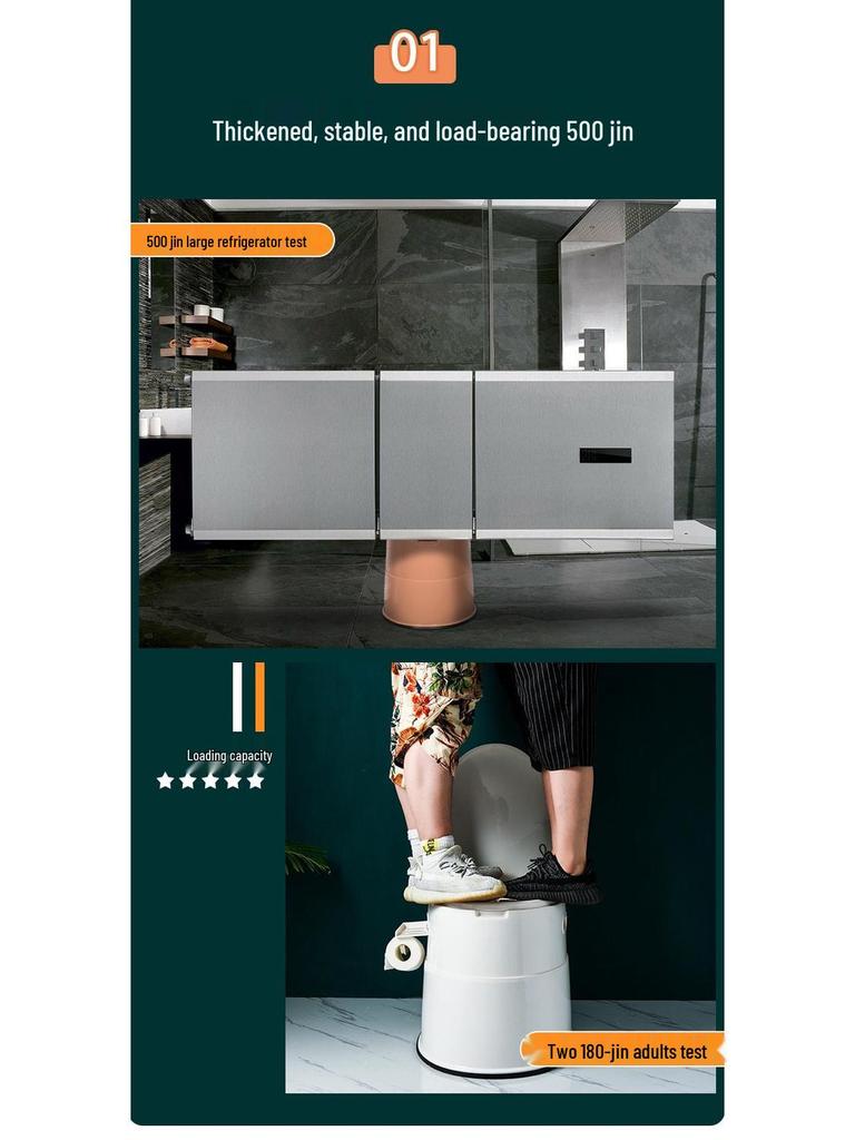 Portable Commode and Foldable Bedpan for Elderly and Pregnant Women