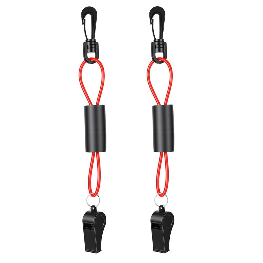 2 Pcs With Lanyard Boat Whistle Loud Blast Emergency Whistle Durable Survival Whistle  Camping