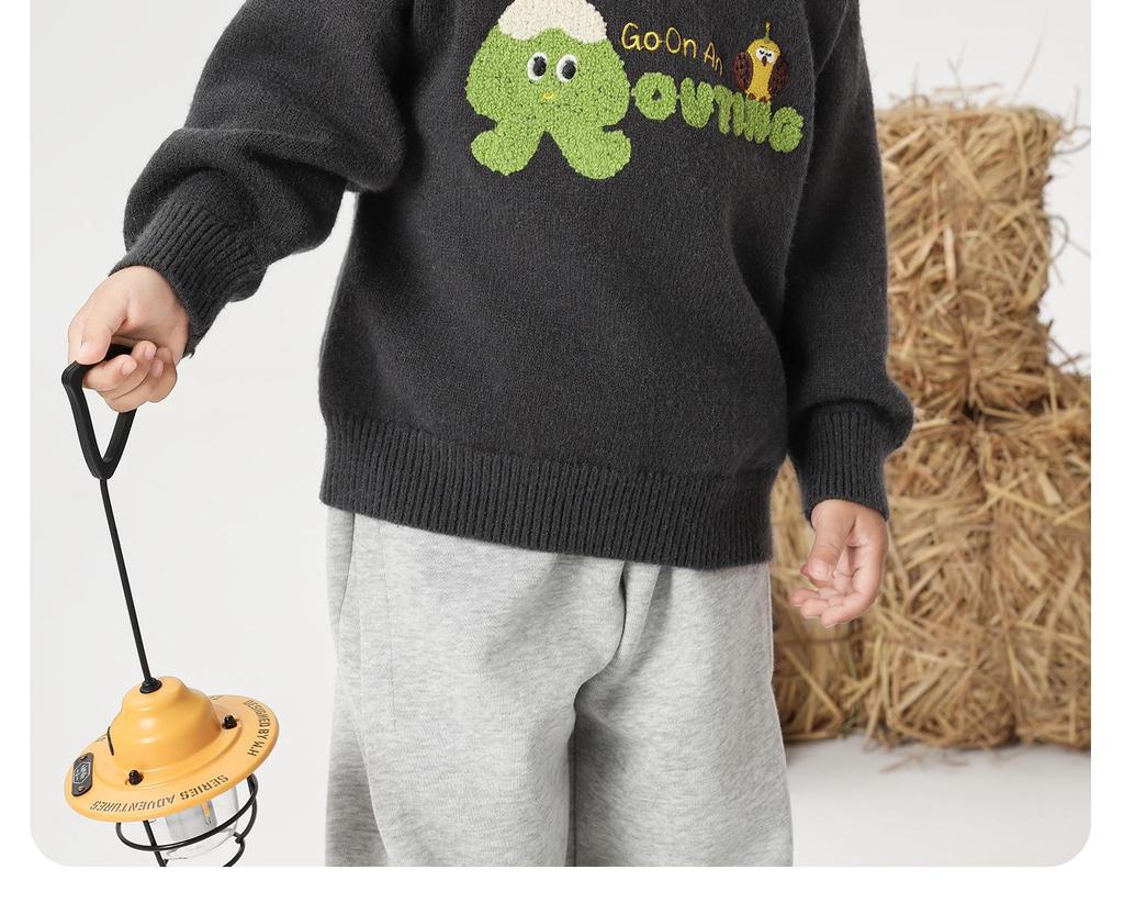 Right European Boys' Crew Neck Pullover Knitwear for Autumn/Winter 2025 - New Toddler and Children's Clothing Tops