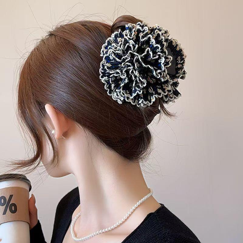 Luxury Starry Sky Rhinestone Bow Hair Clip - Volumizing Shark Clip Accessory