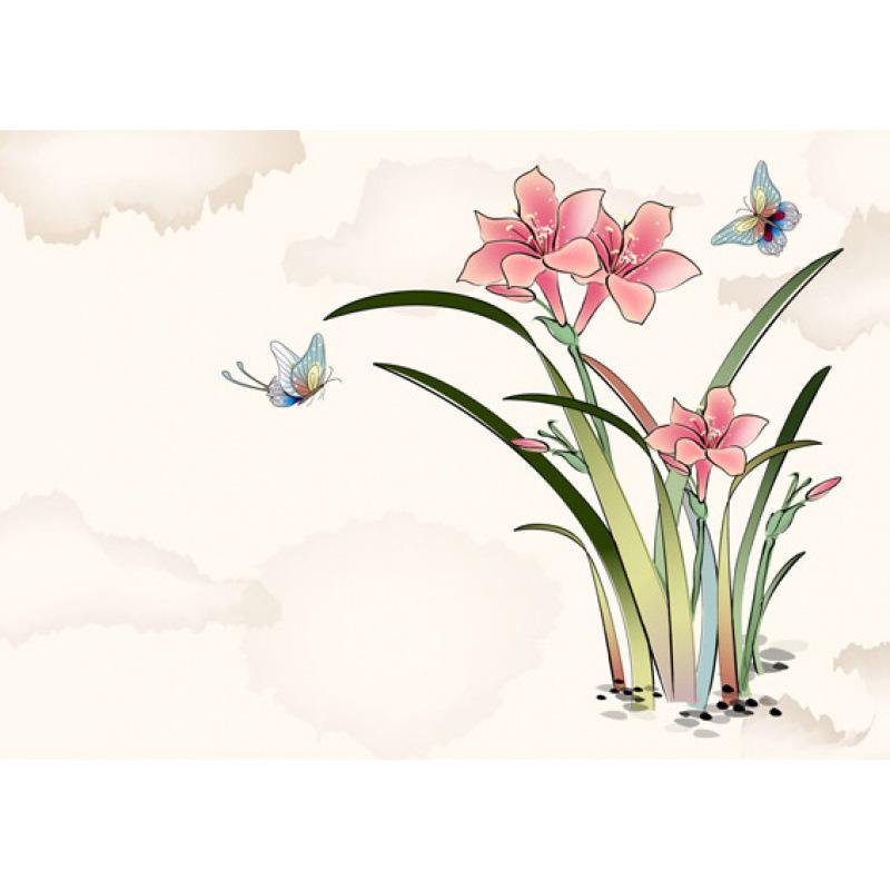 Framed Vector Plants & Flowers Ink Painting Poster with Free Shipping