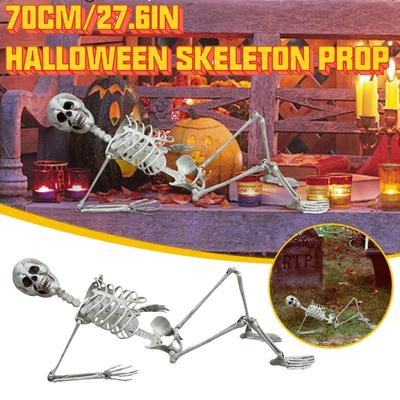Halloween 70cm Skeleton Simulation Human Plastic Skeleton Haunted House Prop Skeleton Decoration