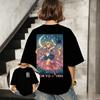 Tricou Vintage Sailor Moon Tsukino Usagi & Luna „Tokyo 1994”, Tricou Supradimensionat Anime Fată Magică Unisex, Top Casual cu Mânecă Scurtă 100% Bumbac