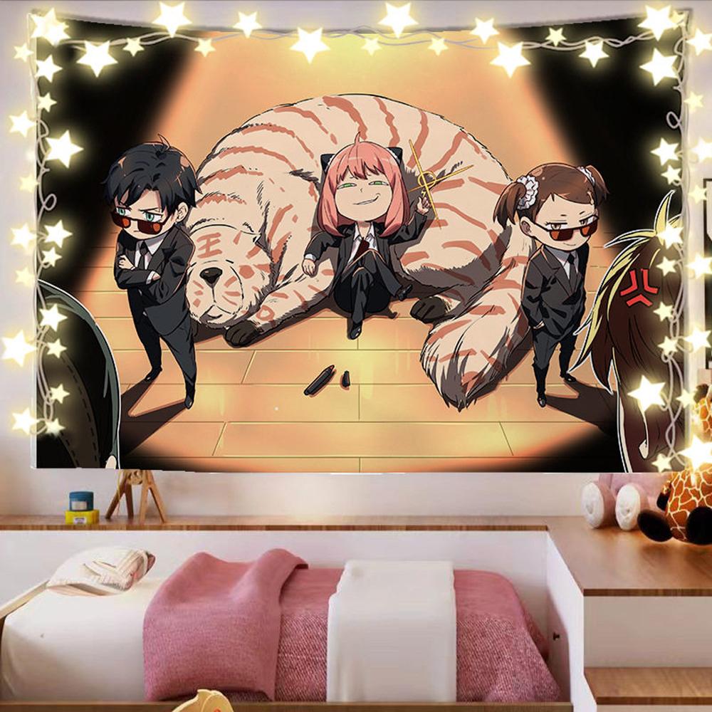 Spy X Family Ania Anime Wall Tapestry Decorative Headboard for Bedroom Dormitory Fans Artwork