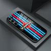 Martini Racing Horizontale Streifen Handyhülle Für Samsung S24 Ultra S23 S22 S25 S20 Fe S21 Plus A54 A34 A53 A13 A16 Glas Hülle