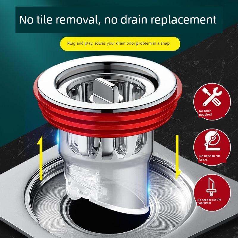 Anti-Odor and Anti-Insect Floor Drain Filter for Bathroom and Toilet, Universal Sealing Device for Drain Outlet