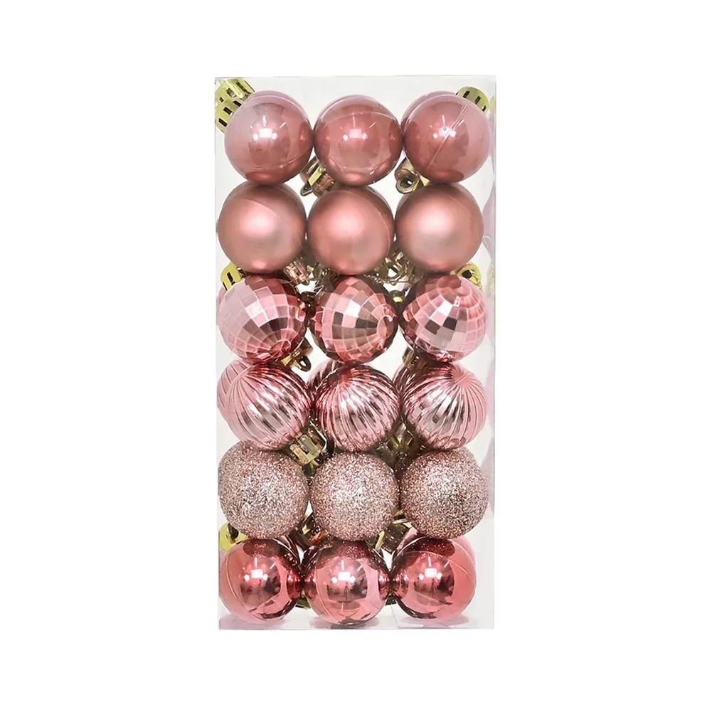 36Pcs/Box 3cm Christmas Ball Decoration Xmas Tree Pendent Ornaments for Home Decor New Year Party Supplies Christmas Gifts