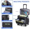 Large Capacity Teacher Rolling Bag with Detachable Trolley and Wheels - Multifunctional Travel Suitcase