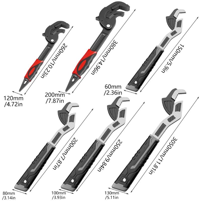 Adjustable Wrench Professional Shifters Spanner Wide Jaw Tool with Wide Calibers Opening for Household