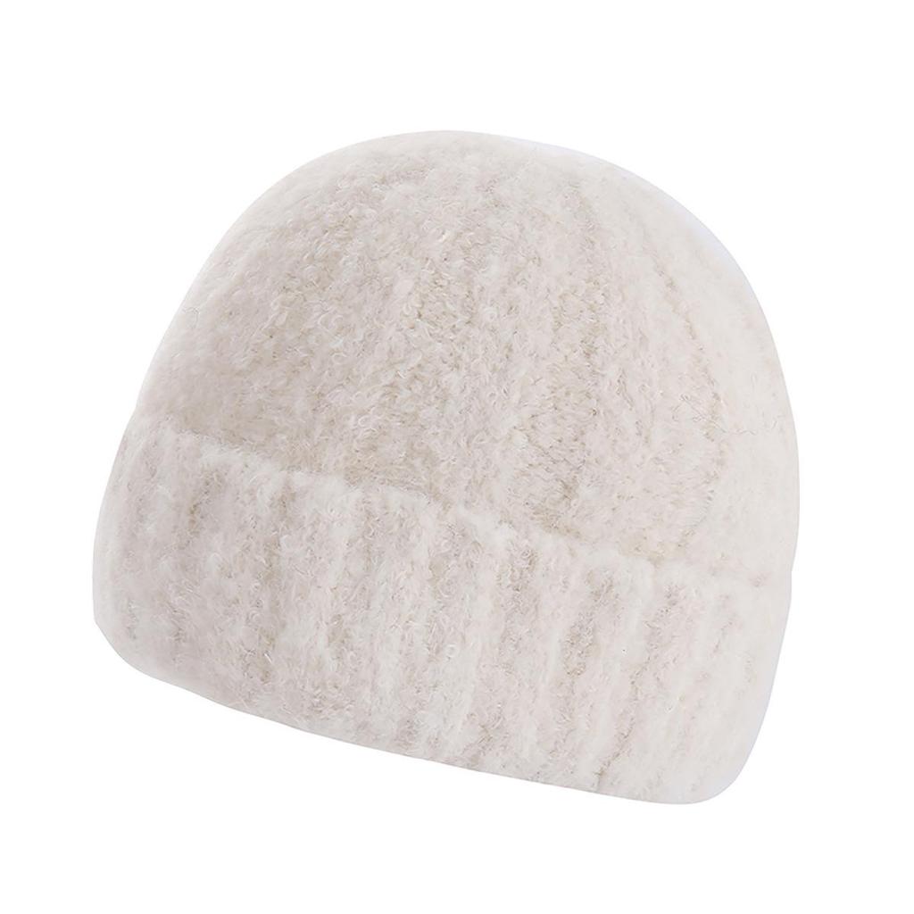 Korean Style Women's Winter Knit Wool Hat with Loose Ear Protection - Trendy and Warm for Large Head Circumference