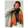 Autumn Winter Scarf New Imitation Cashmere Women's Scarf Warm Stripe Plaid Shawl