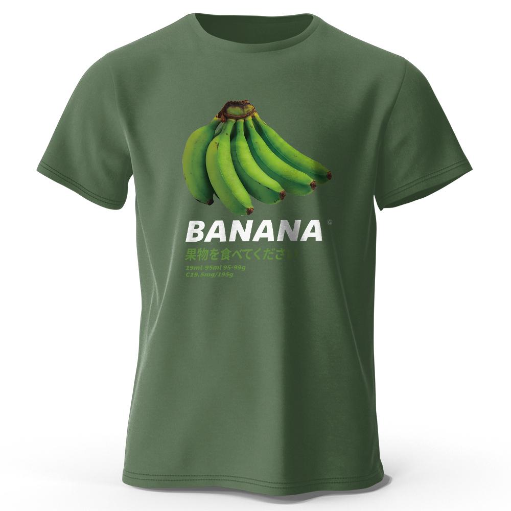 Funny Banana Print T-shirt - Quirky & Playful Top for Men Women, Soft & Comfortable Pure Cotto