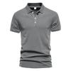 Men's Solid Color Short Sleeve Polo Shirt Basic Casual Golf Top