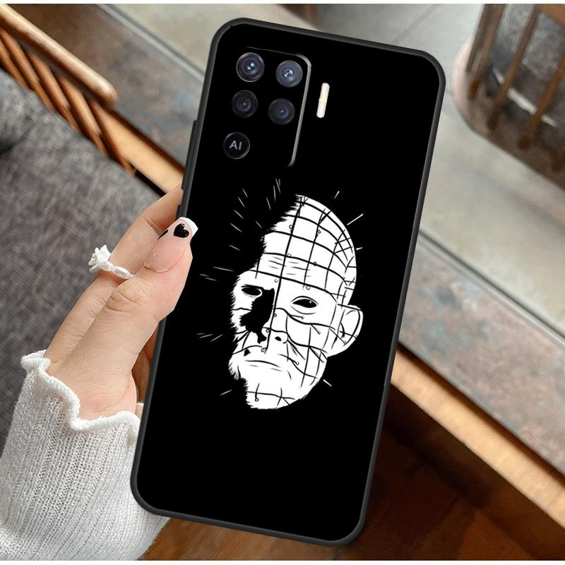 Horror Faces Phone Case For Oppo A74 A94 A54 A15 A18 A38 A58 A78 A98 A40 A60 A80 A16 A76 A96 A57S A17 A77
