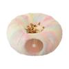Foldable Cat Caves Donut Cat Cave Plush Tunnel Cat Beds Soft Washable Cat Couch Warm Detachable Pet Supplies For Kitten & Large