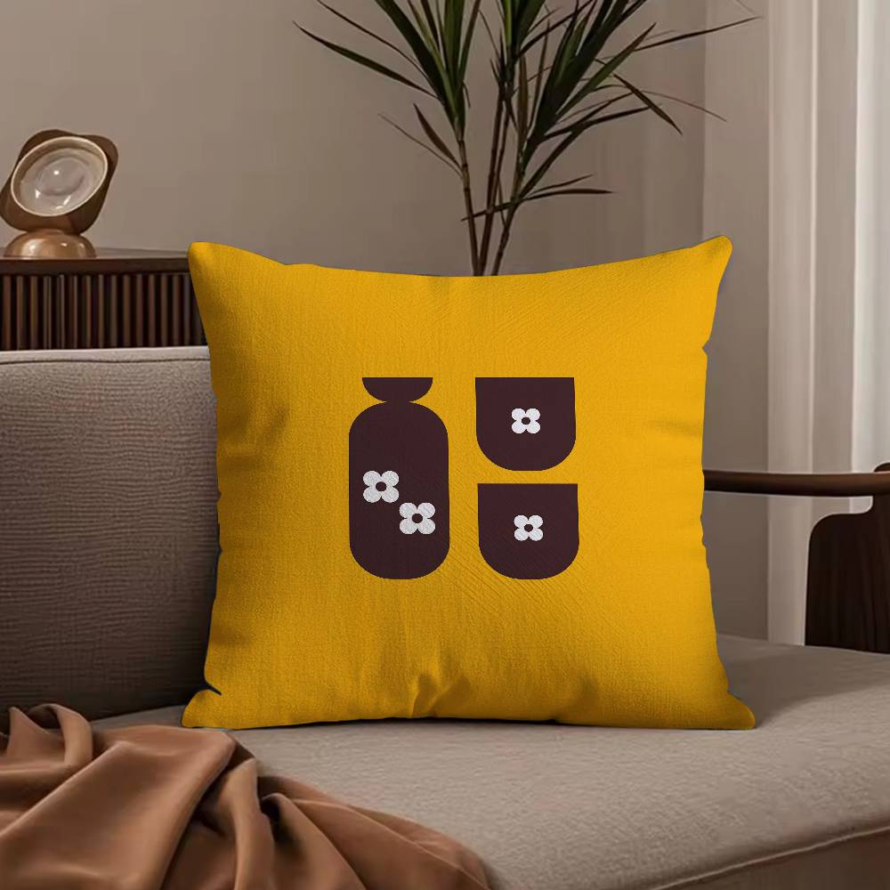 Japan Day Anime Simple Pillow Case Anti-dustmite Pillowcase Invisible zipper silky short plush Sofa cushion cover